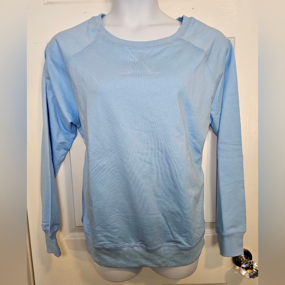 Blue, sweatshirt, 100% cotton.  Size XL.